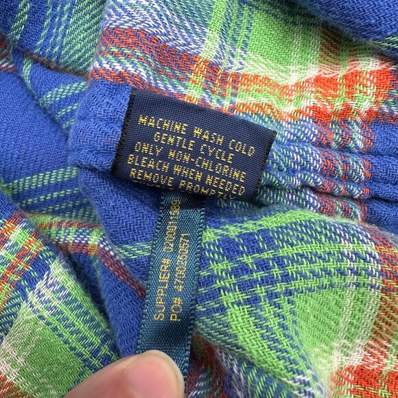 Polo Ralph Lauren XS Plaid Flannel Shirt Womens Relaxed Fit Cotton Fall Wardrobe - Picture 6 of 11